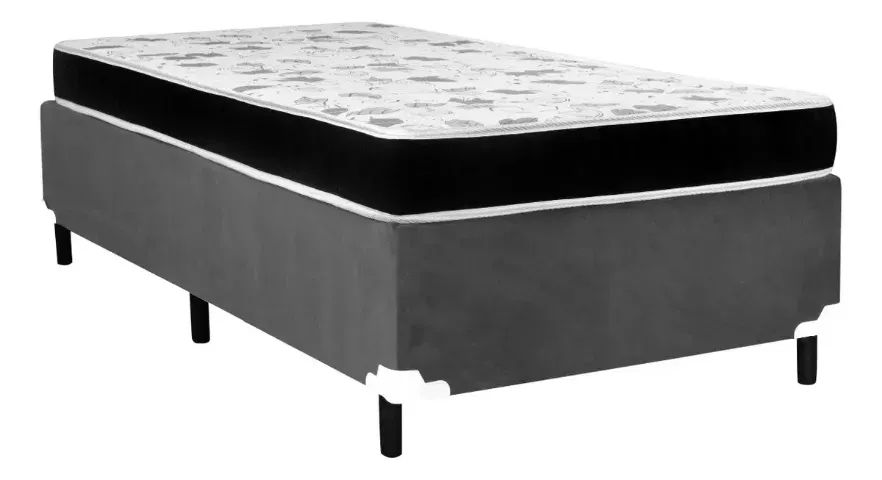 Cama Box Solteiro Preto - Foto 2