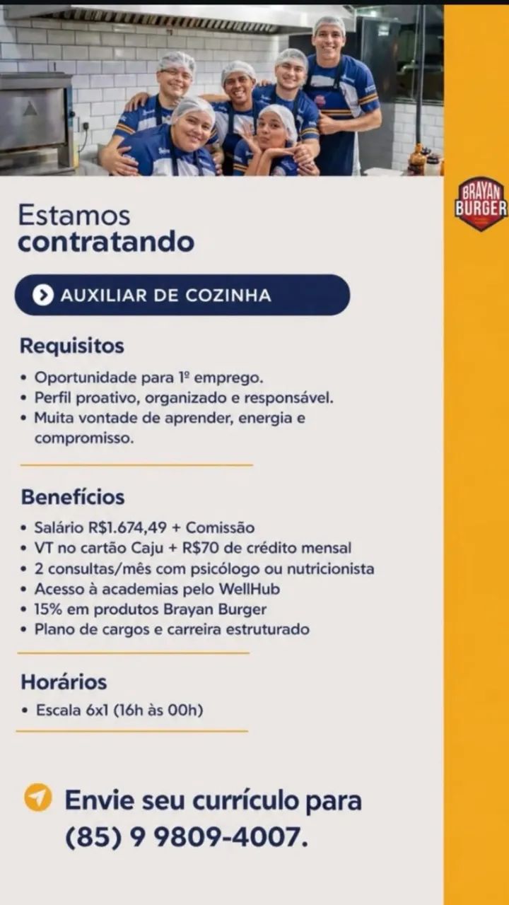 Auxiliar de Cozinha