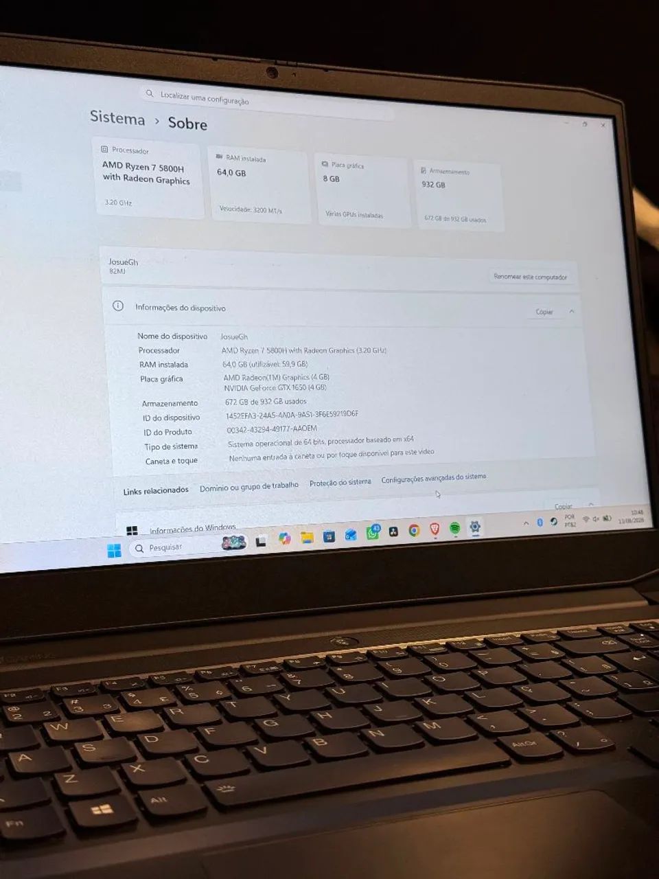 Notebook gamer 