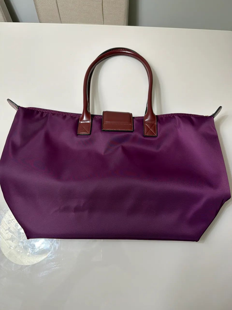 Bolsa Shopper Nylon Roxo Alça De Ombro - Foto 2
