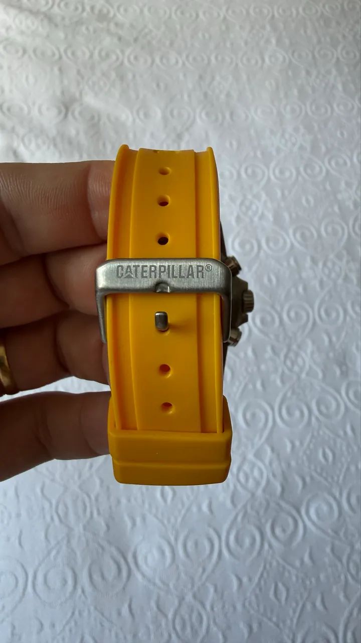 relógio caterpillar yf 143 amarelo - Foto 5