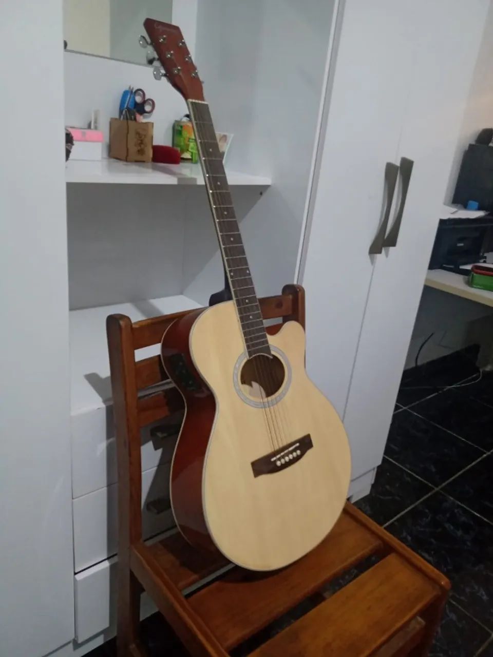 Violão Elétrico Giannini GSF1R CEQ Cordas de Aço
