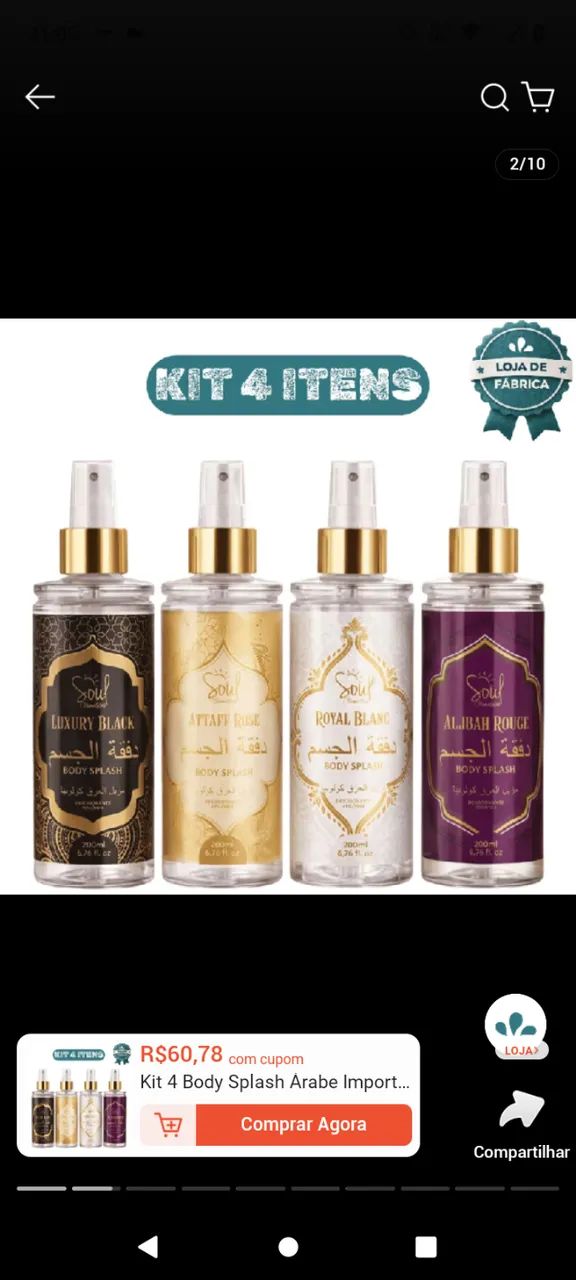 Kit Body Splash  4 por 60 - Foto 3