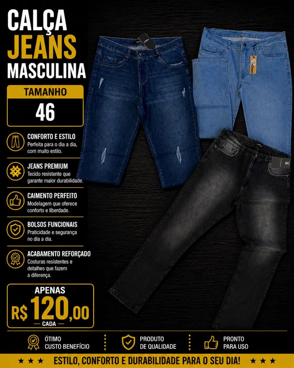 Calça Jeans - Foto 2