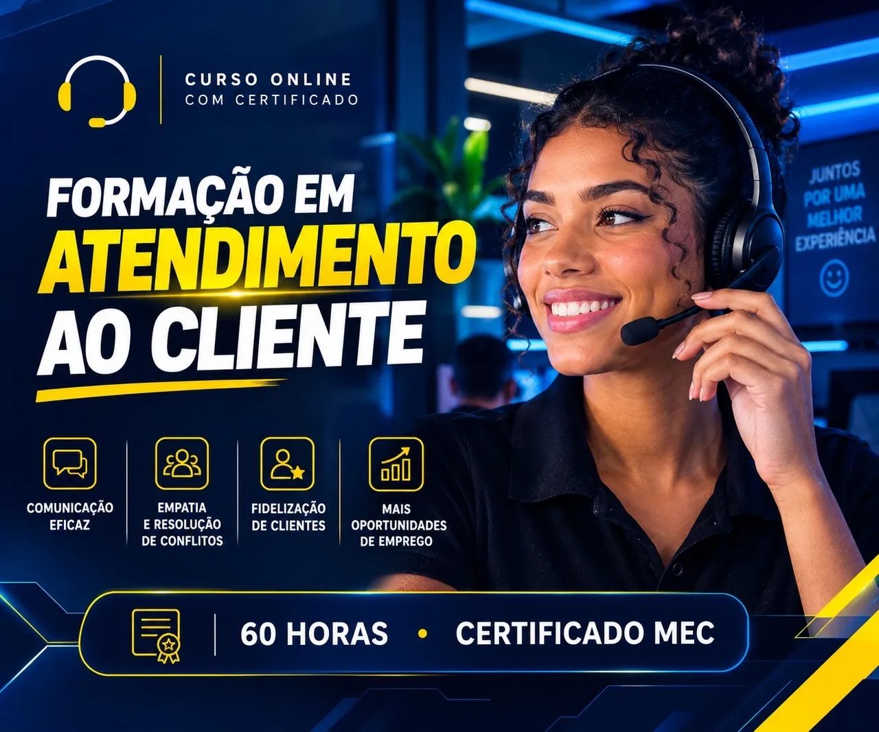 CURSO DE FORMAÇÃO EM ATENDIMENTO AO CLIENTE 