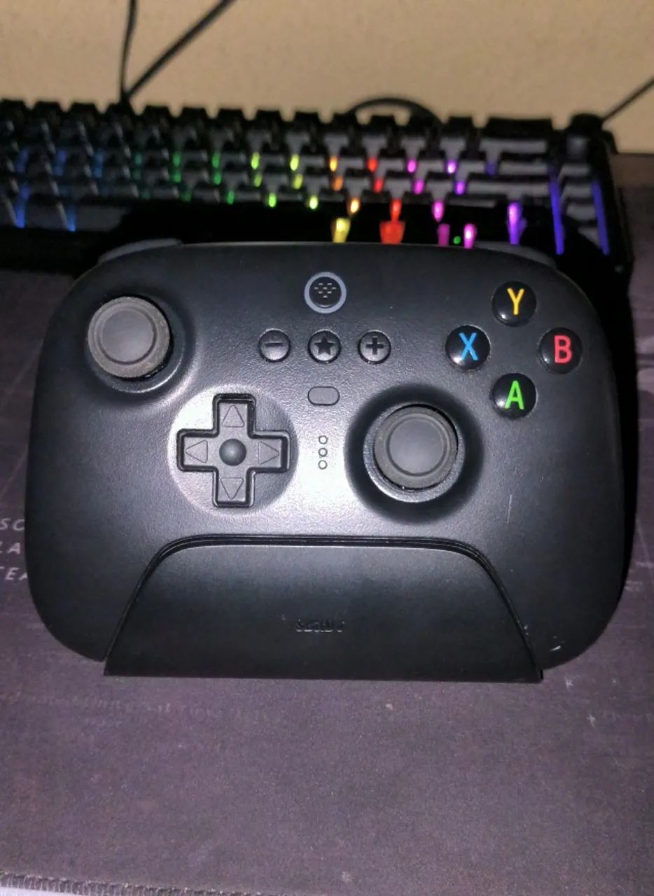 Controle 8bitdo Ultimate sem fio 2.4G e Bluetooth com doc de carregamento
