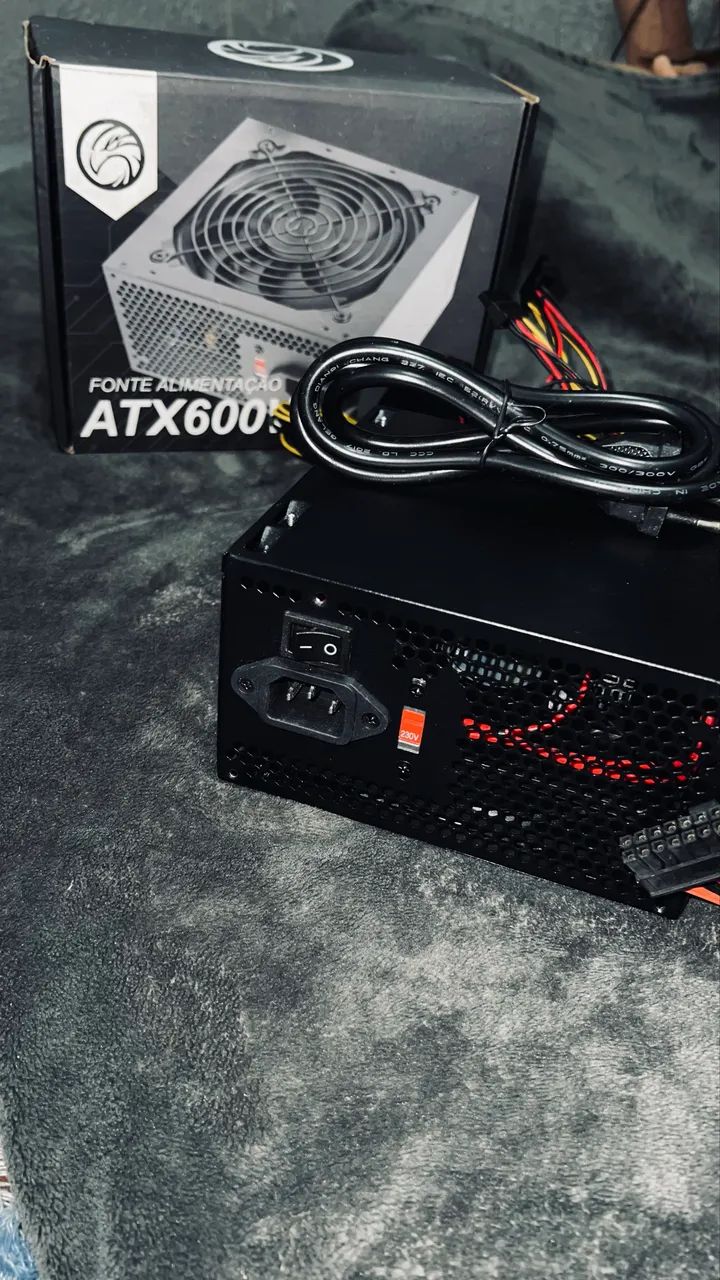 Fonte Atx 600w Real 24 Pinos - Foto 2