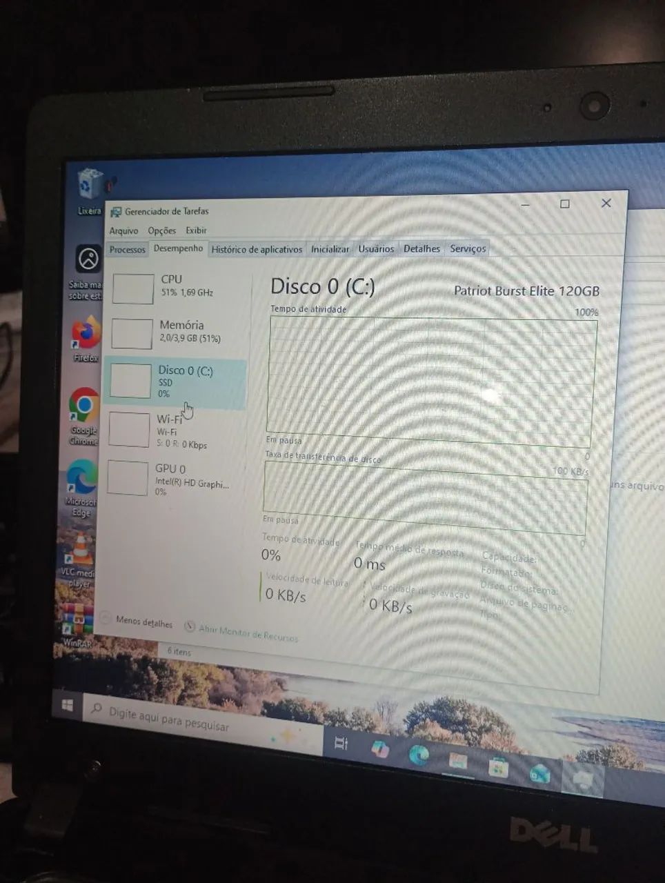 Notebook Dell i3 - SSD 120gb - funcionando perfeitamente 