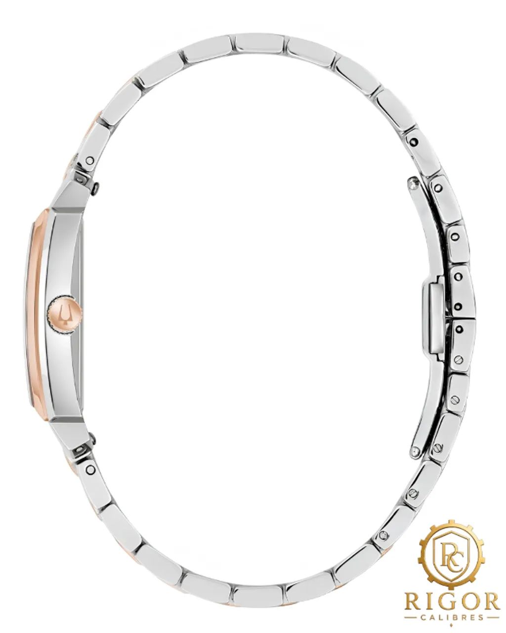 Relógio Bulova Feminino 98L328 Bicolor Prata e Rosê - Elegância e Design Sofisticado - Foto 3