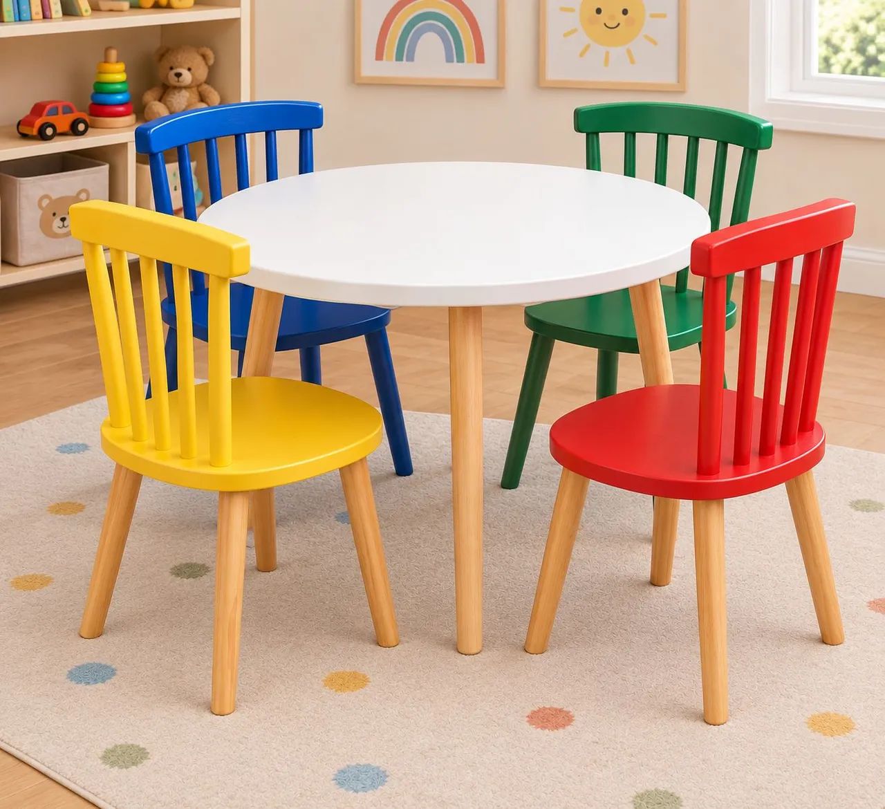 Mesa infantil com 4 cadeiras 
