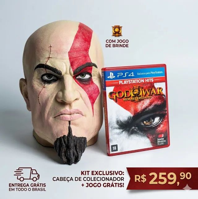 God of war  Action figure mais jogo de Ps4