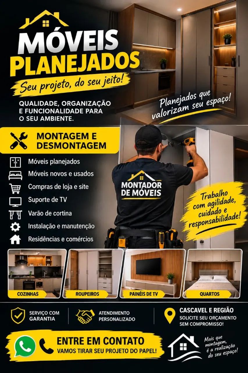 Móveis planejados - montagem e desmontagem 