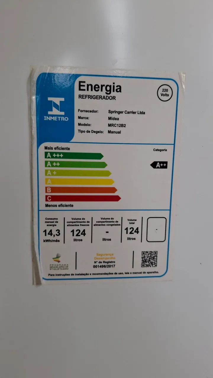 Frigobar Midea 124L Branco - Foto 3