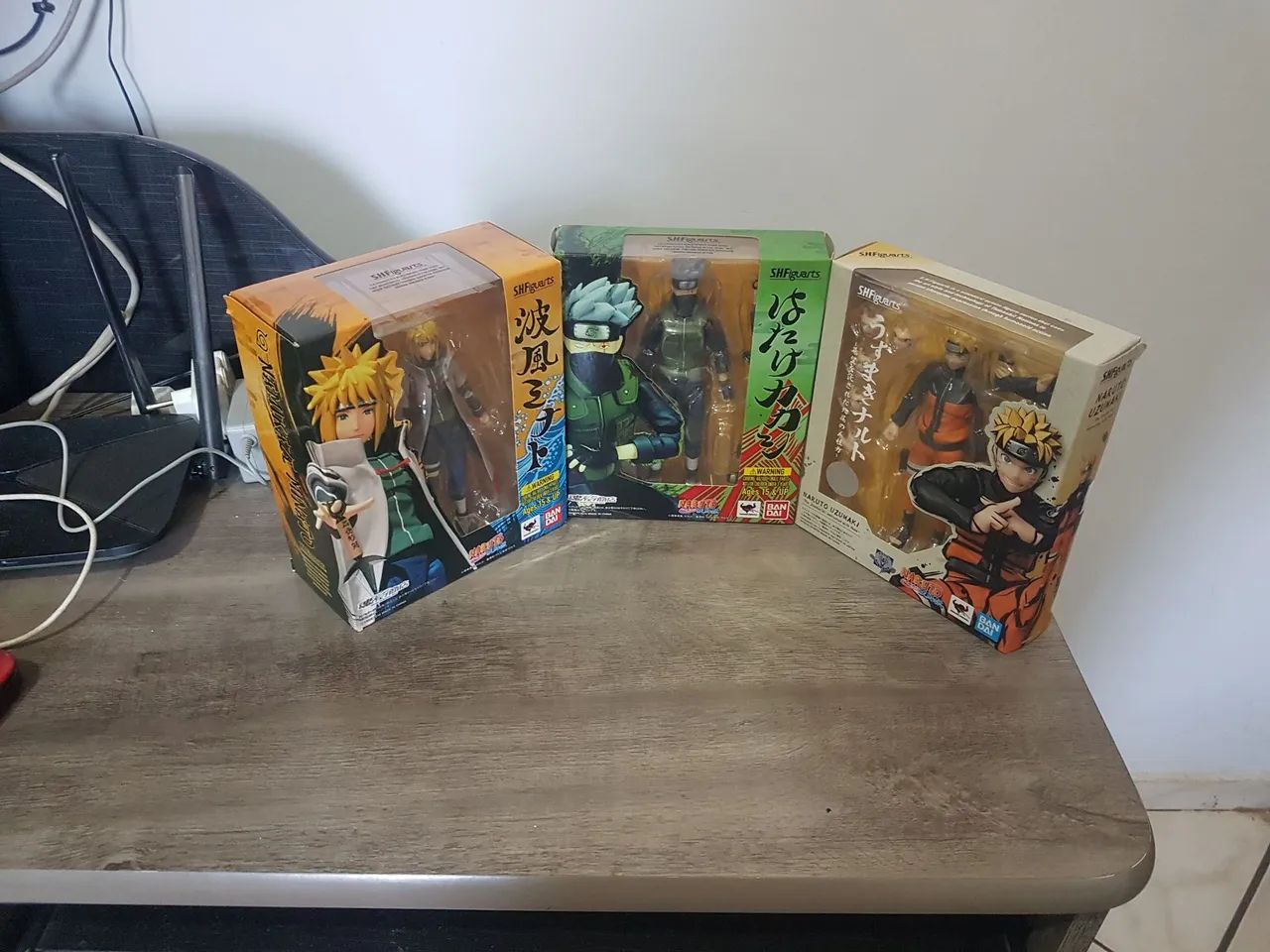 Naruto, minato e kakashi s h figuarts bandai