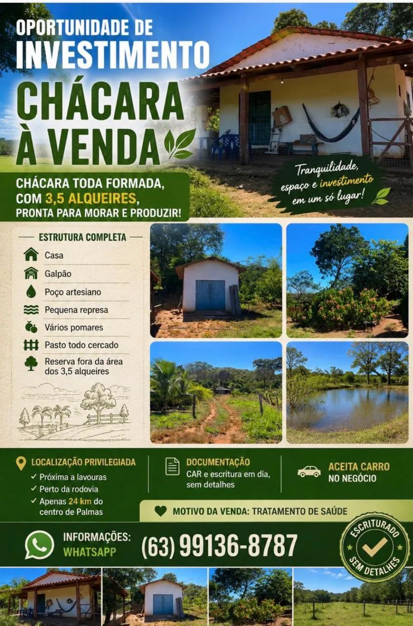 Chácara com estrutura completa no luzimangues