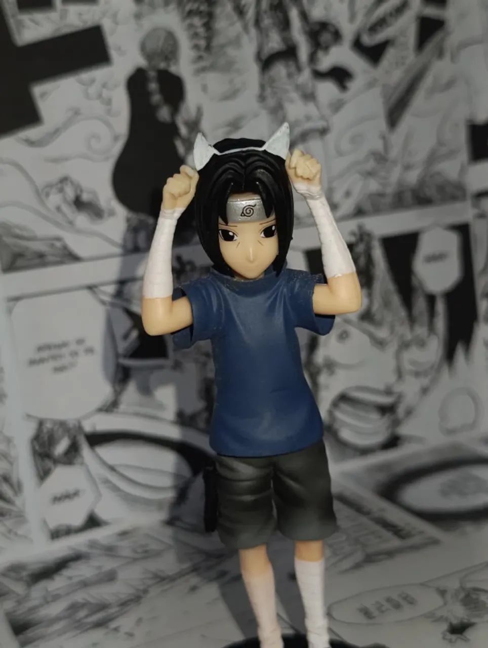 Action Figure Sasuke Uchiha Neko Com Orelhas de Gato - Naruto Clássico - Foto 3
