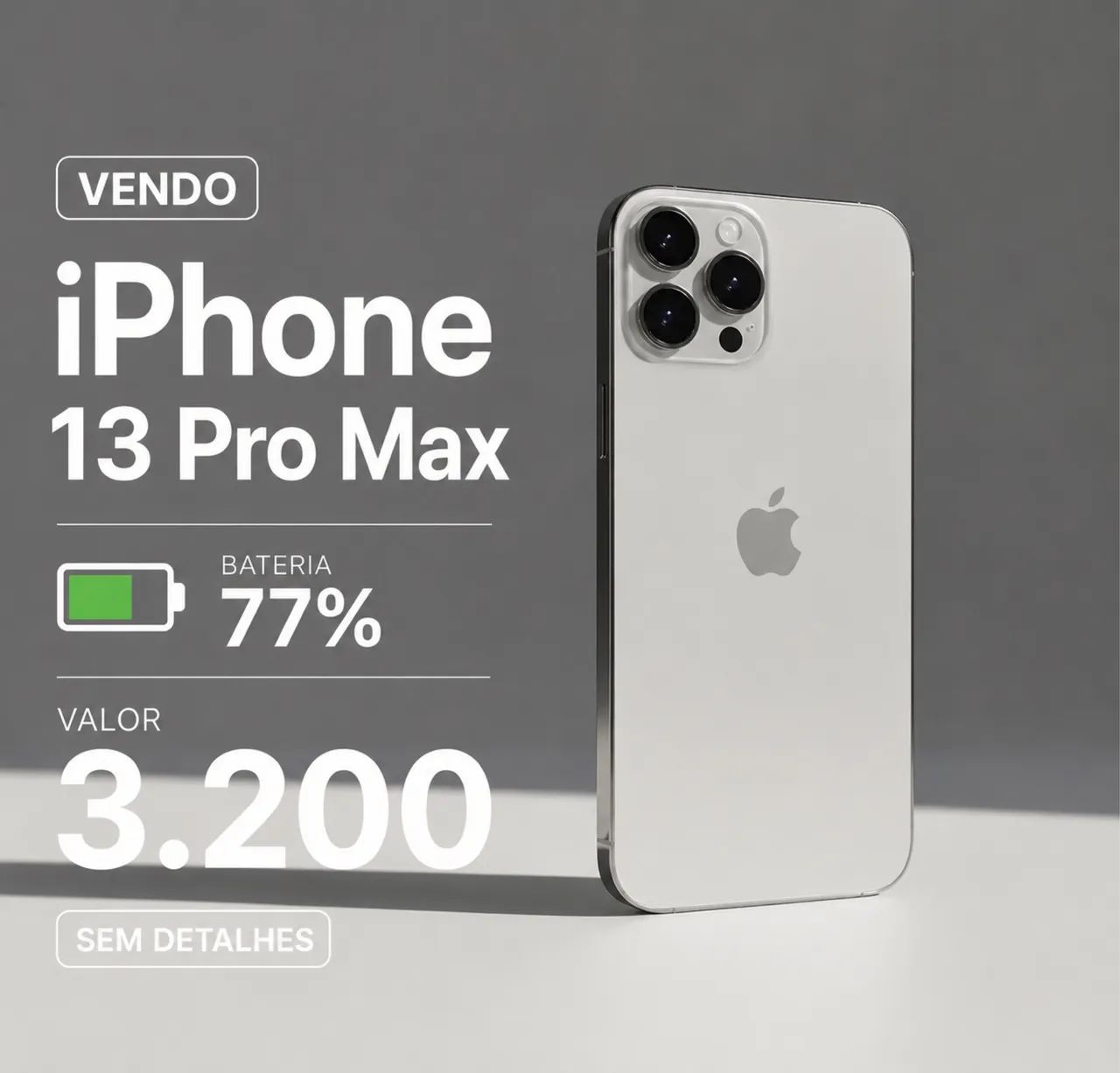 シルバー 128GB iPhone13proMAX IPHONE e Celulares - CONSERVADO BEM NOVO SEMI 128GB PROMAX 13 スマートフォン本体