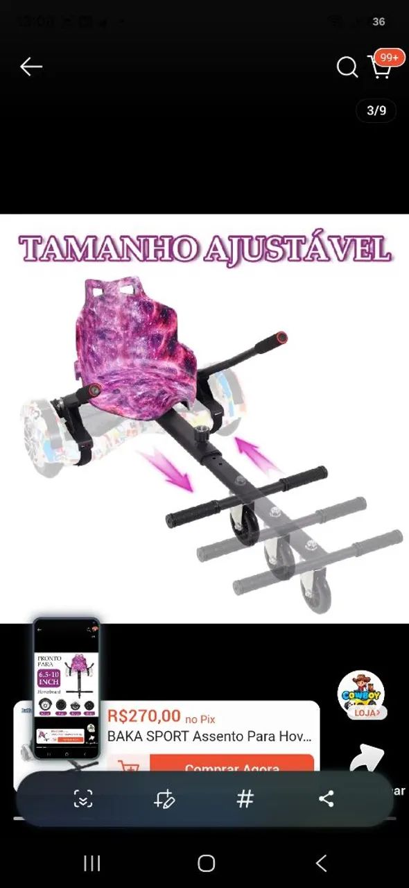 Assento kart pra houverboarde  - Foto 5