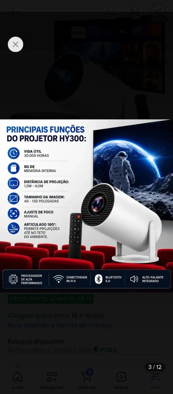 Kit projetor+ caixa de som - Foto 4