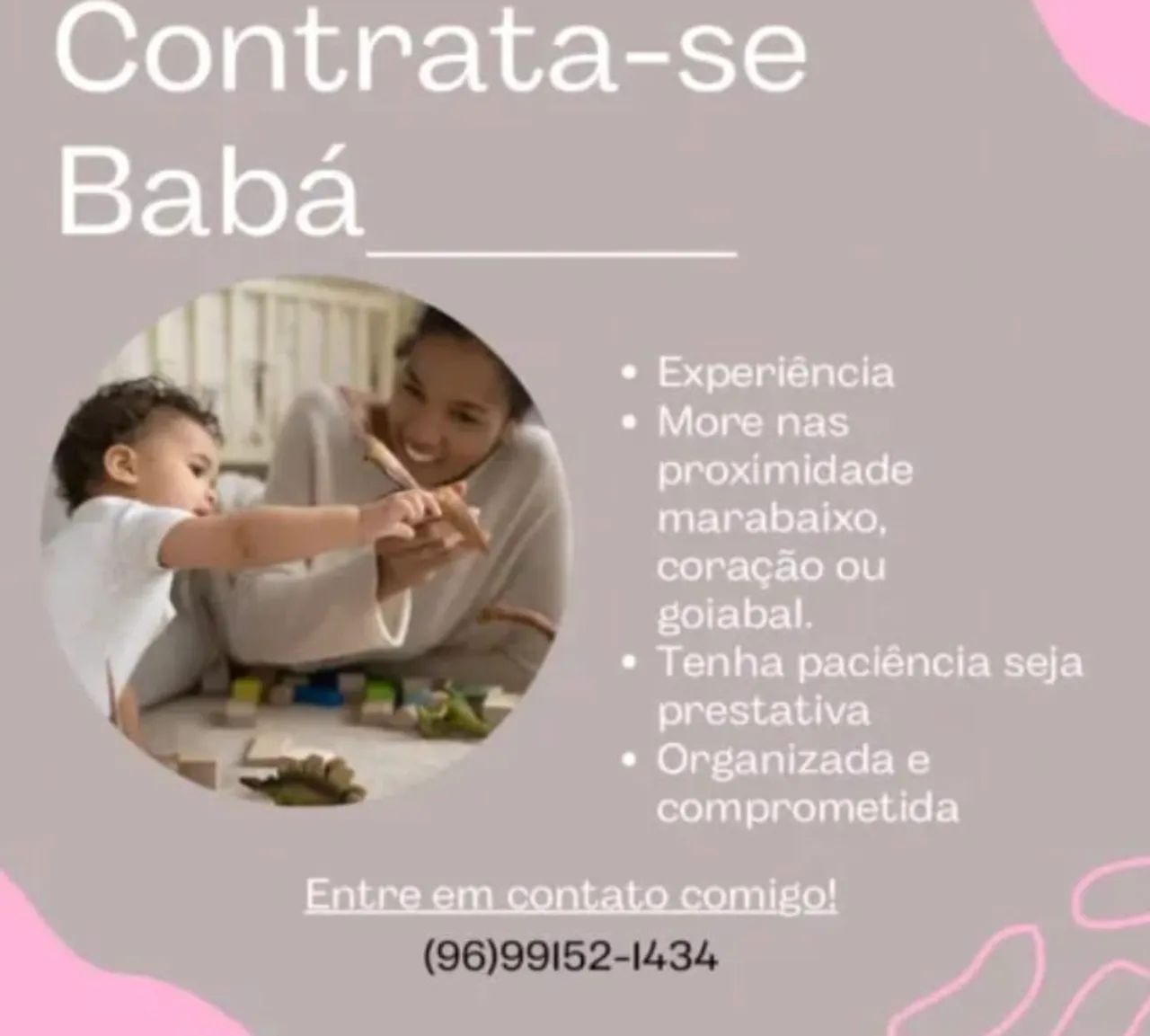  Vaga de babá 
