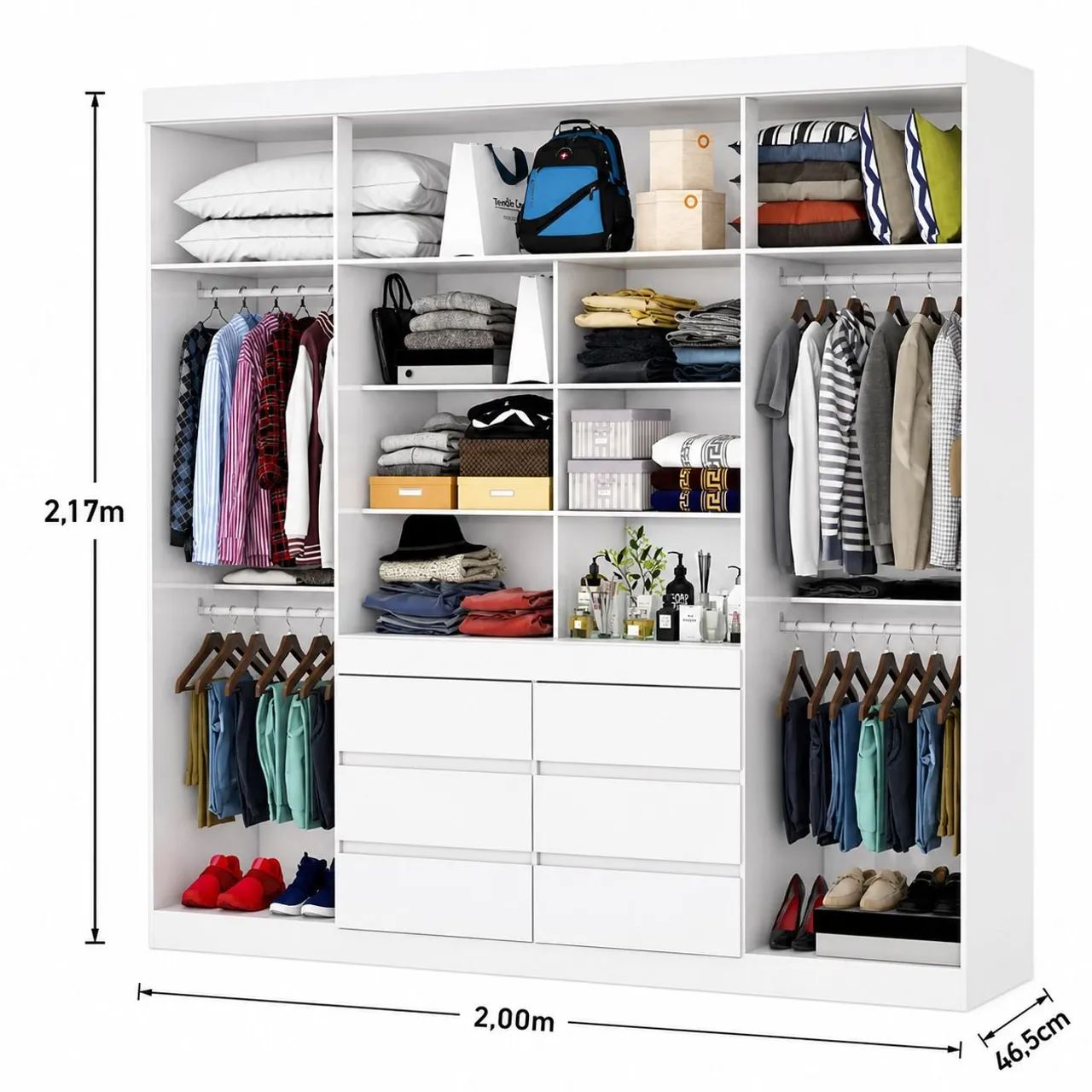 GUARDA ROUPA CASAL COM ESPELHO  - Foto 4