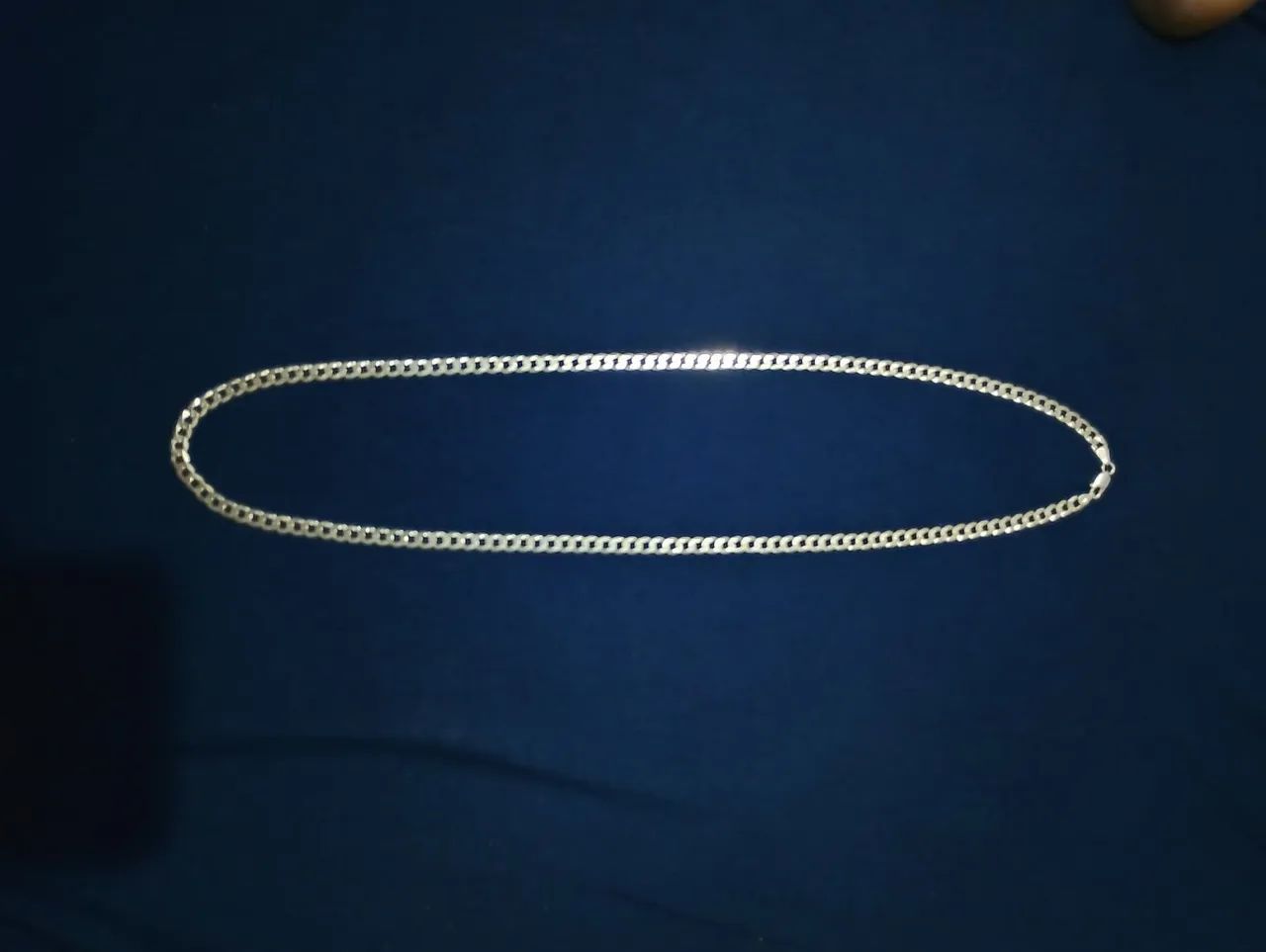 Corrente de prata 5mm 70cm (Pra vender rápido) - Foto 2