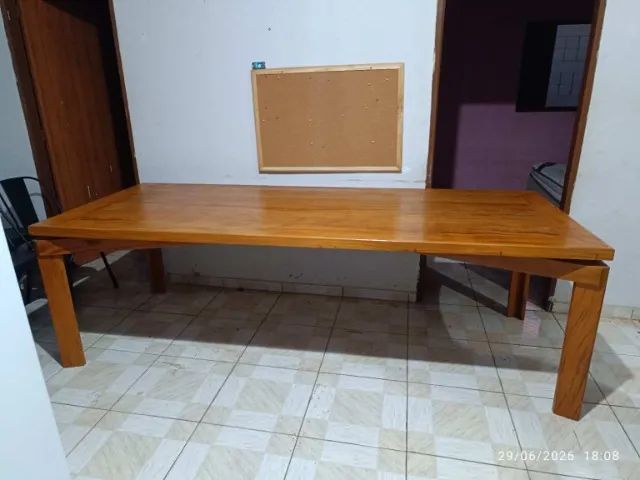 Mesa de Madeira Retangular até 10 lugares  - Foto 3