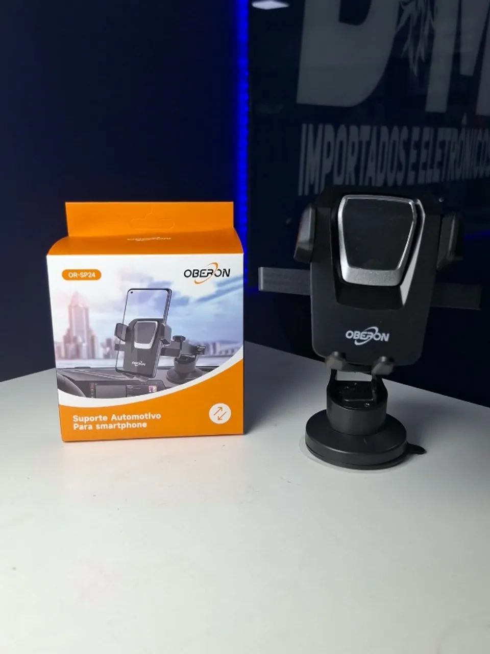 Suporte Veicular para Celular Oberon OR-SP24 com Ventosa e Braço