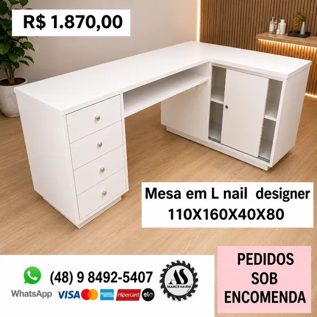 Mesas Bancadas para estudio profissionais Nail Designer  - Foto 4