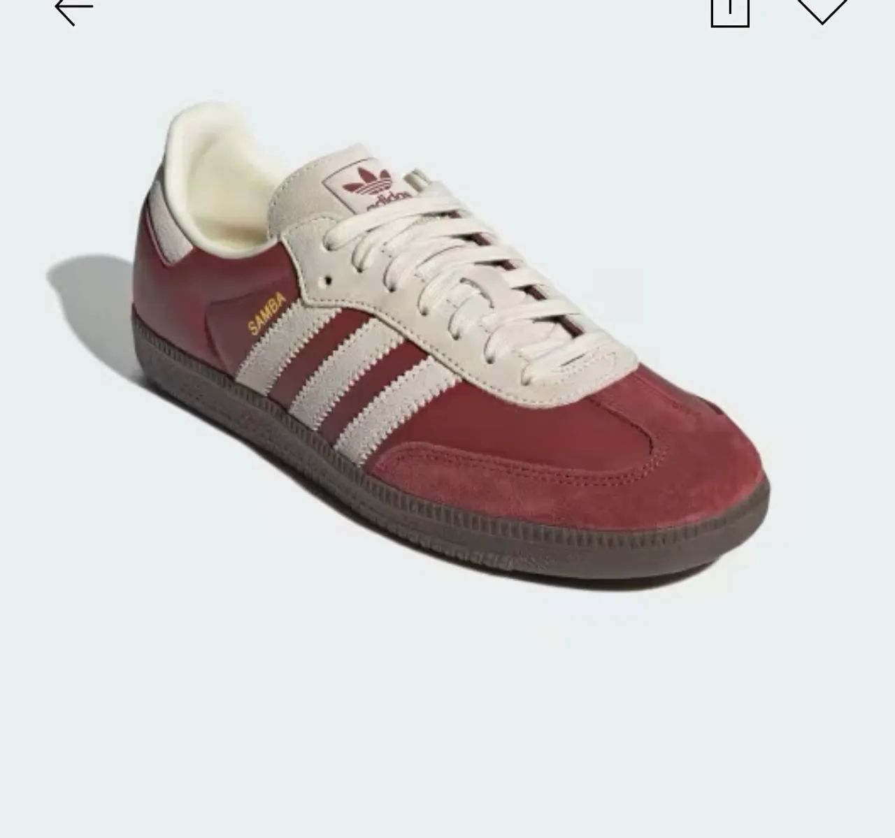 Tênis Adidas Samba bordô 36 - Foto 4