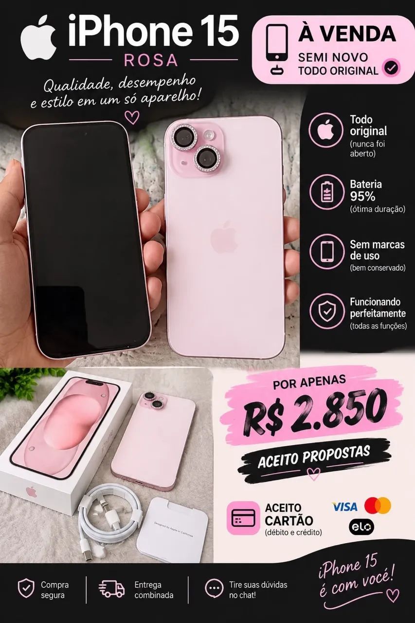 VENDO IPHONE 15 SEMI - NOVO 