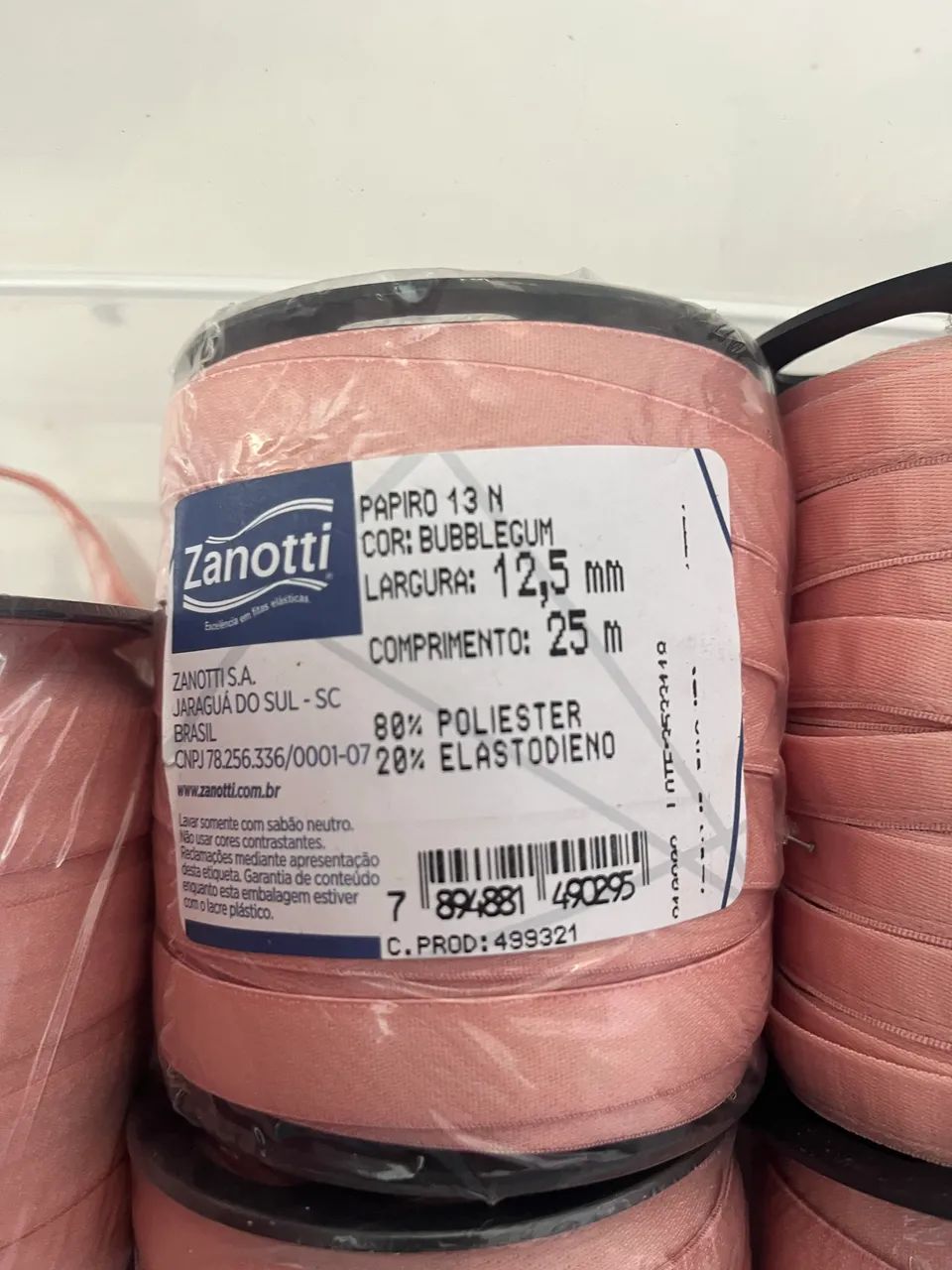 6 Rolos de elásticos para lingerie rosa  - Foto 5