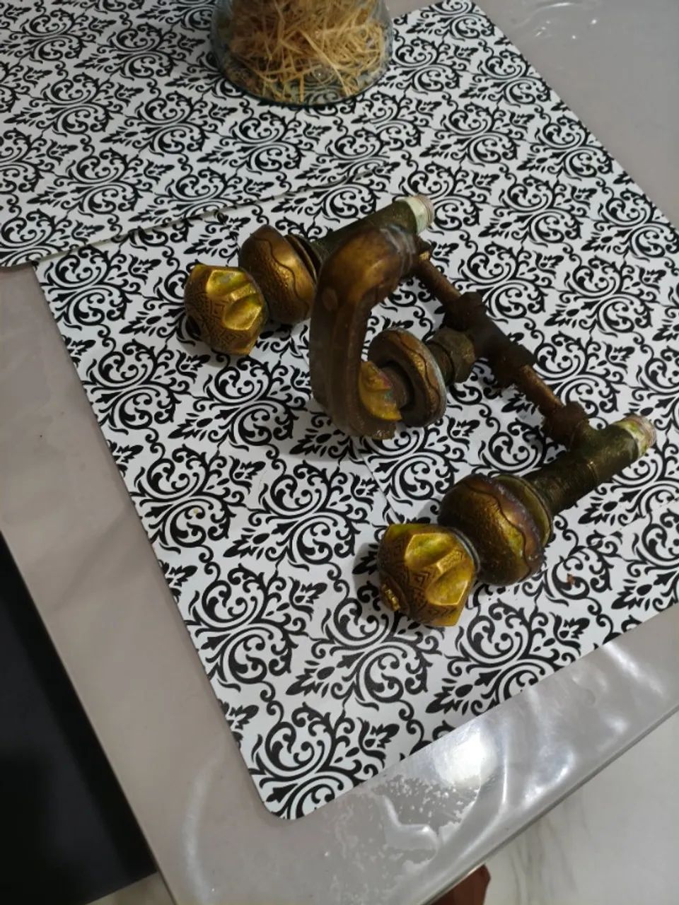 Torneira antiga em bronze  - Foto 6