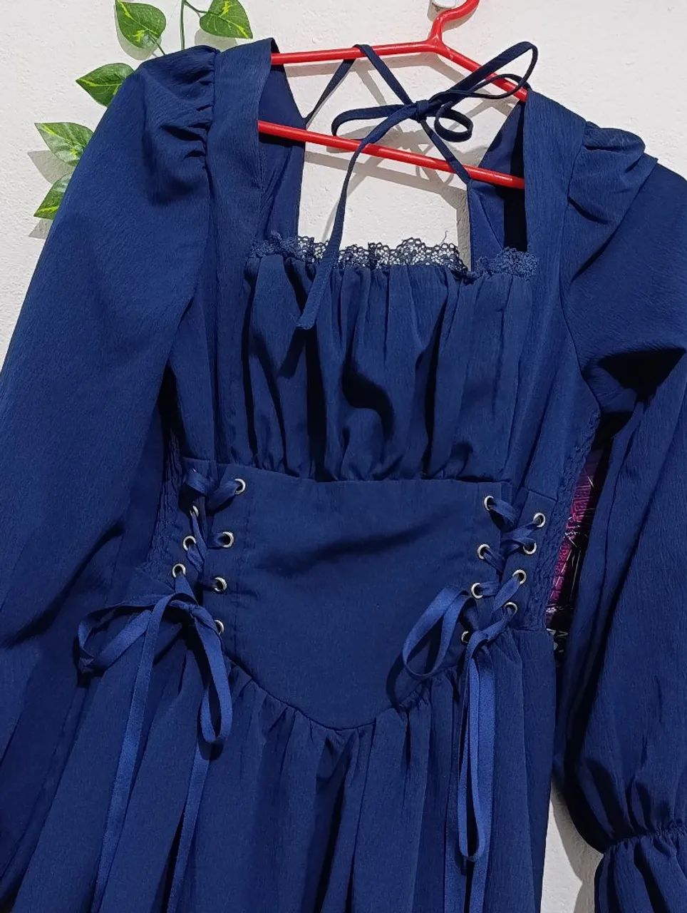 Vestido camponesa azul shein - Foto 2