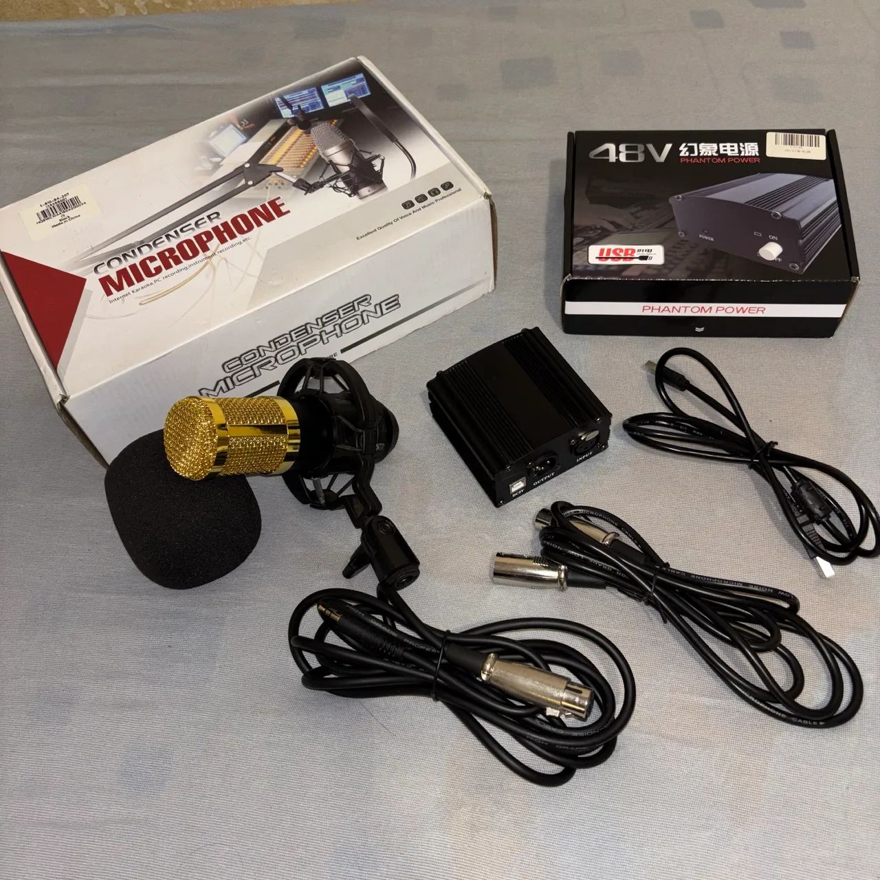 Kit microfone BM 800 + power supply phantom power