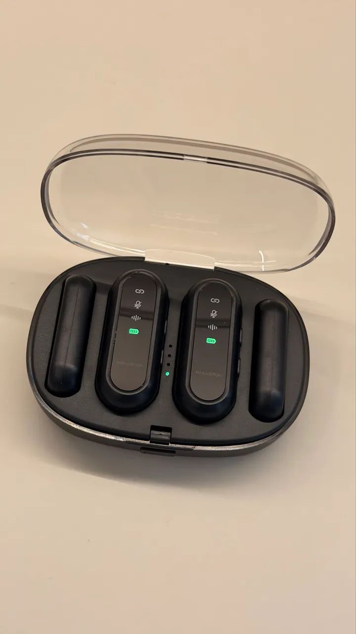 Microfone de Lapela Sem Fio H?Maston MK20 - Novo, Nunca Usado | Lightning e USB-C - Foto 3