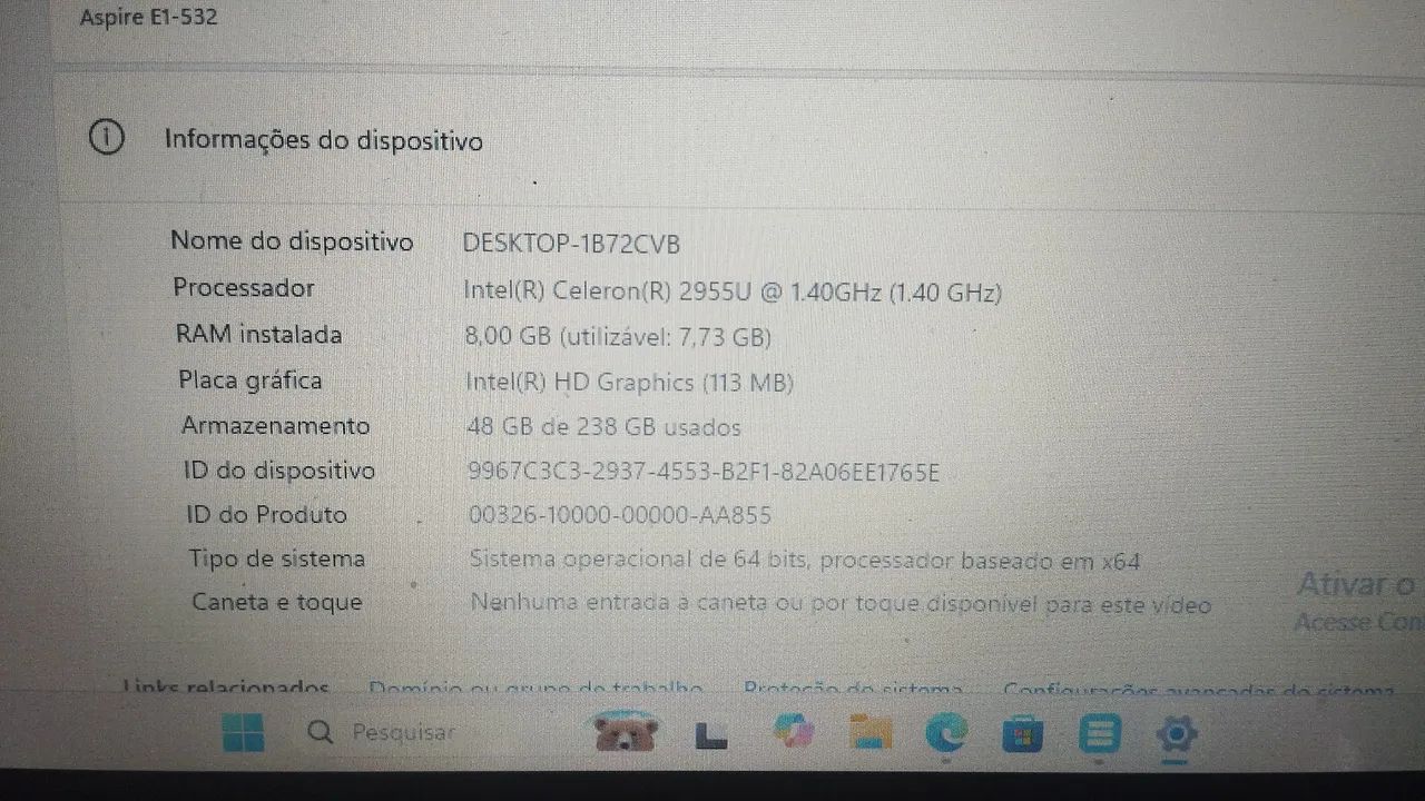 Notebook Acer aspire pra sair rápido  - Foto 4