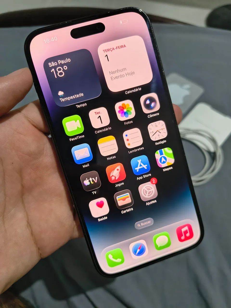 iPhone 14 Pro Max 128gb com caixa e nota  - Foto 3