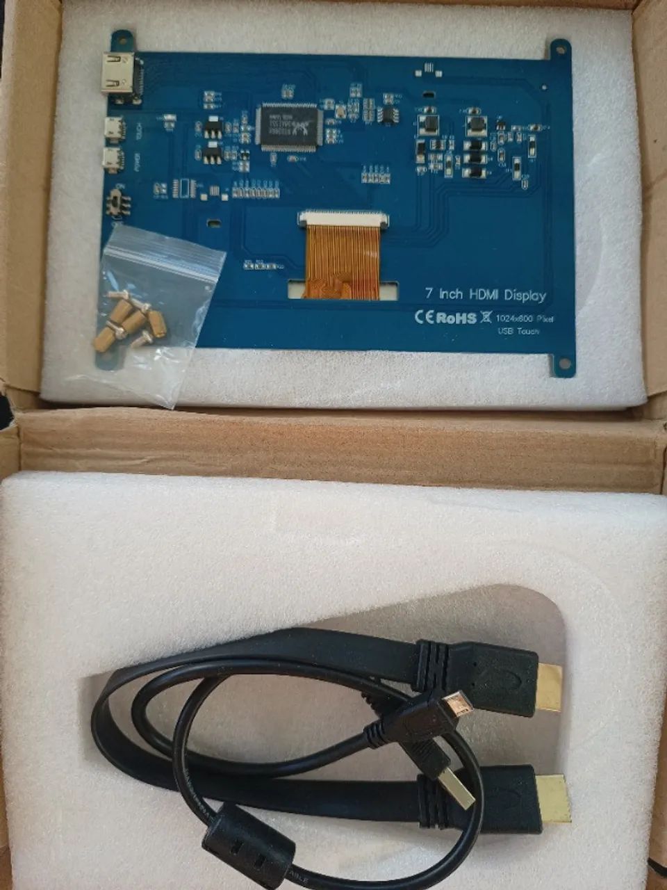 Placa controladora de driver para display LCD de 7" com resolução de 1024x600 pixels - Foto 2