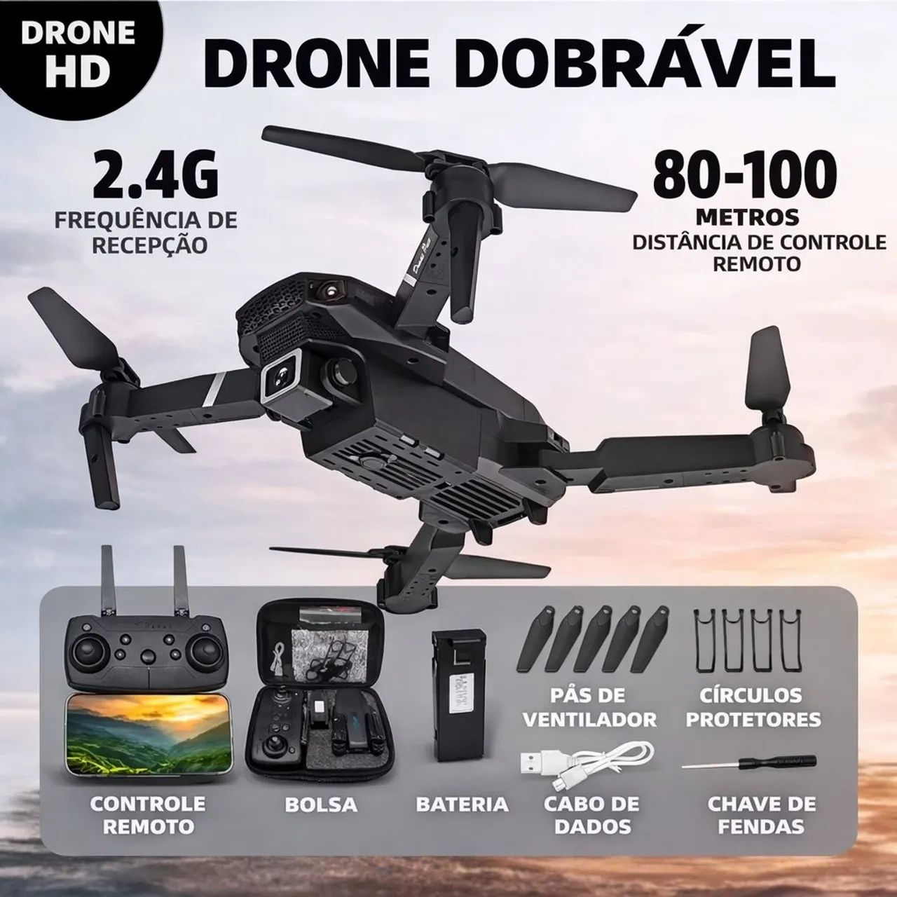 Drone E99 PRO CÂMERA 4K - Foto 3