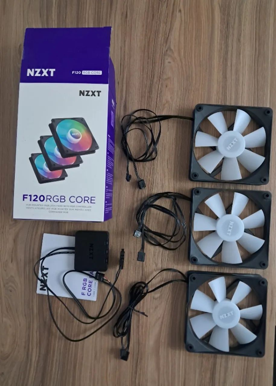 Kit 3x ventoinhas NZXT F120 RGB 