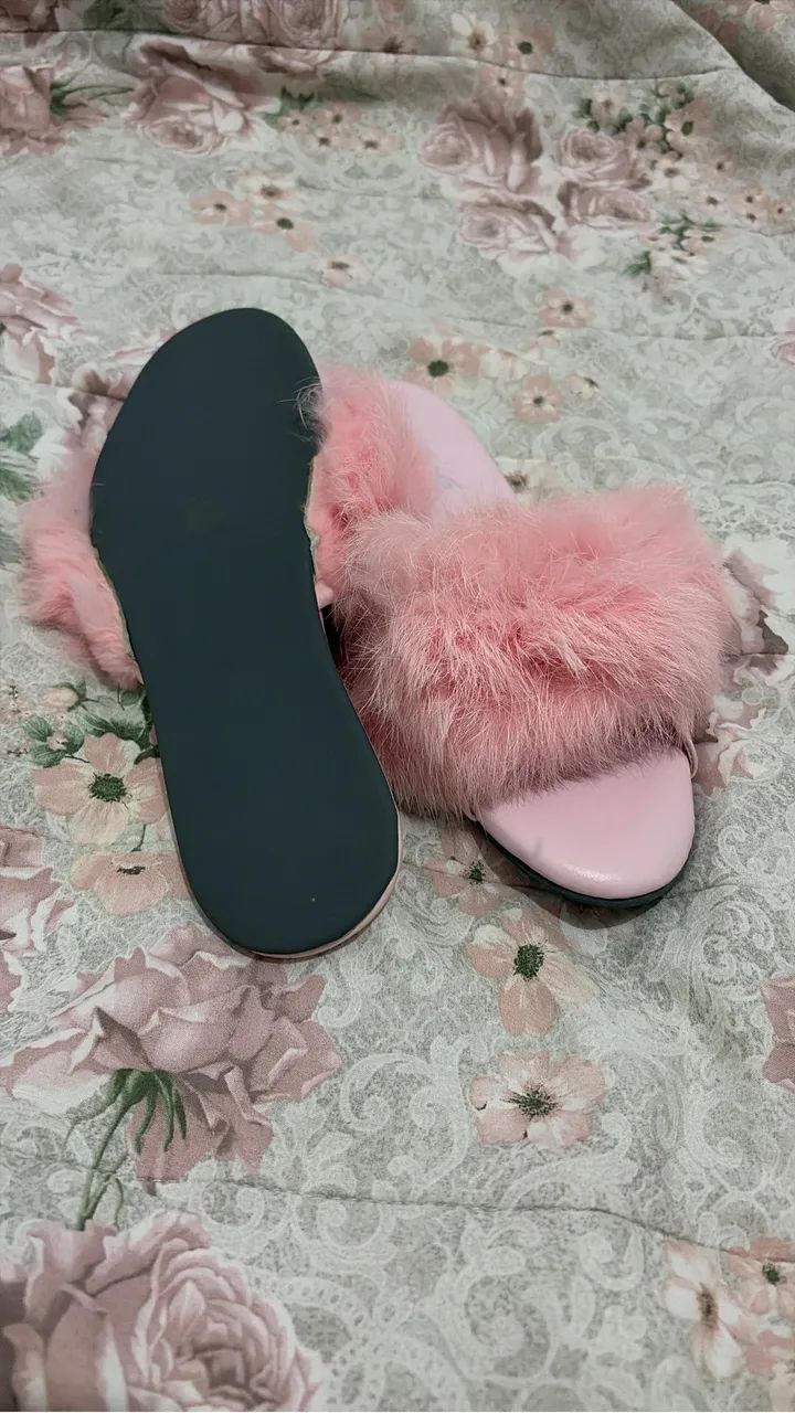 Chinelo de pelo 