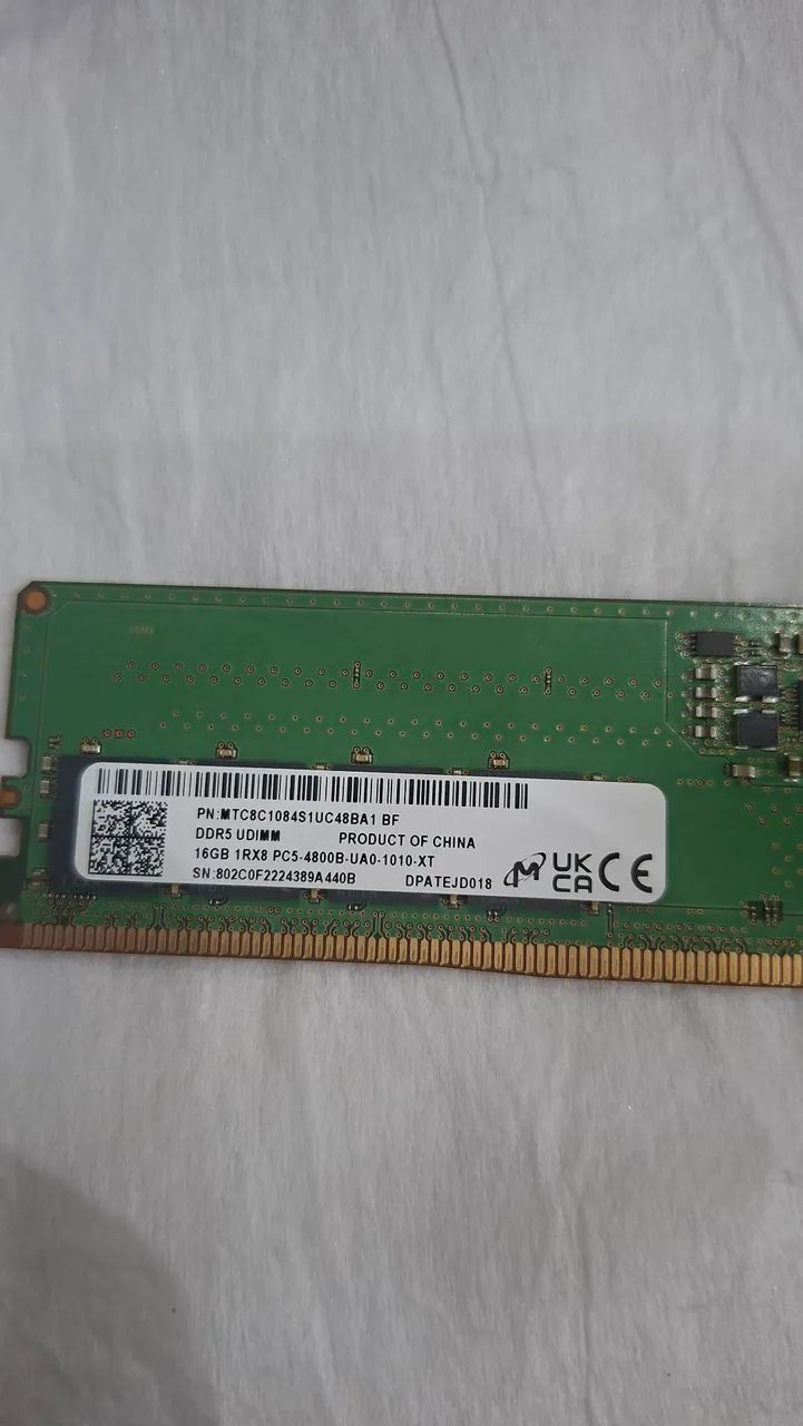 Memoria ram Ddr5 16gb