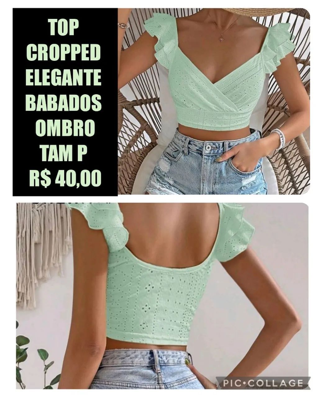 TOP CROPPED VERDE