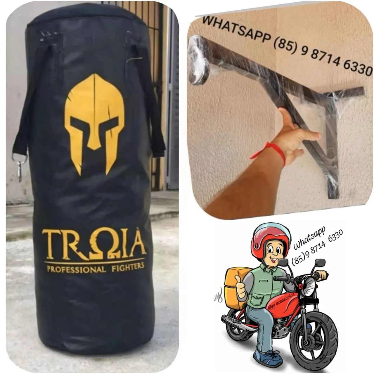 saco de boxe e pancadas troya e suporte. entrega Grátis 