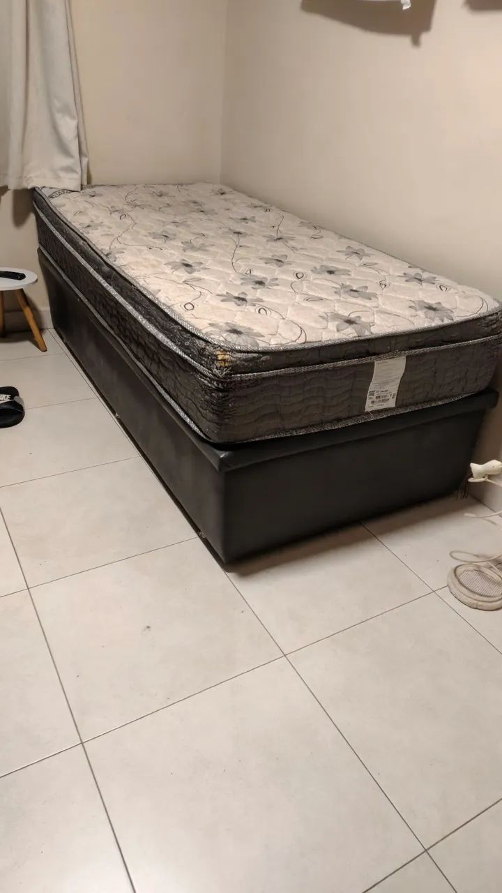 Cama Solteiro Ortobom com Baú 