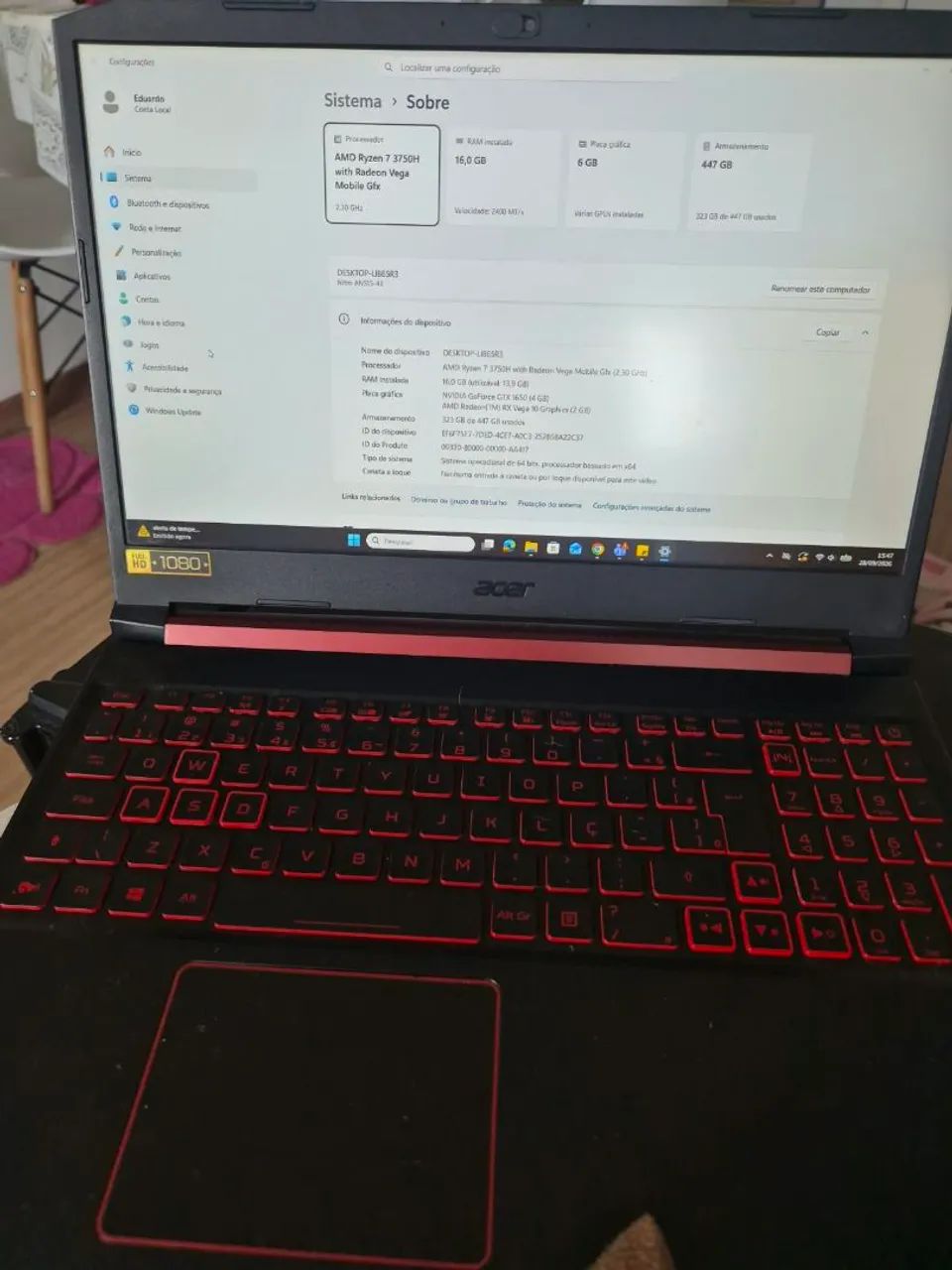Notebook Acer Nitro  - Foto 2