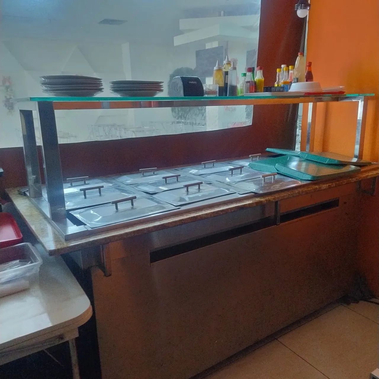 Buffet Self service t érmico com lateral em mármore  - Foto 2