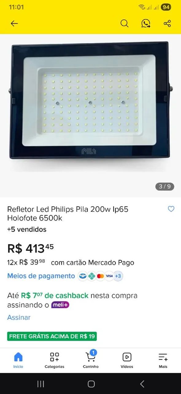 Refletor LED Philips Pila 200w