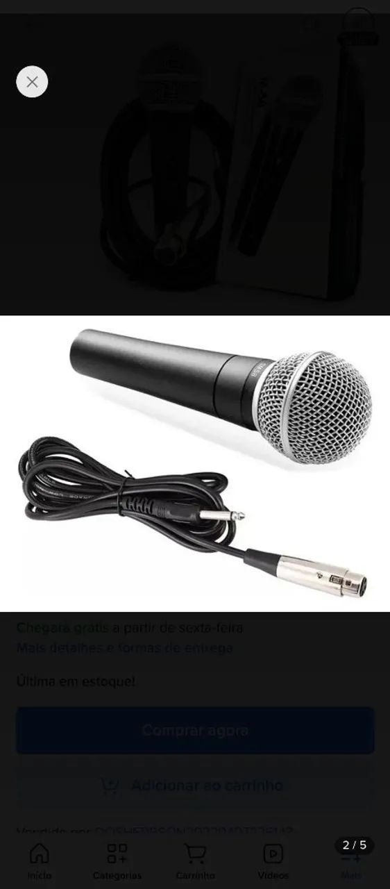 Microfone dinâmico promoção relâmpago  - Foto 2